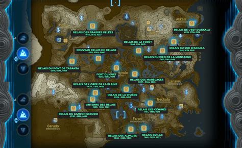 Emplacements Et Carte Des Relais Dans Zelda Tears Of The Kingdom Margxt