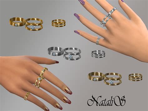 The Sims Resource Natalis Multi Rings Set Ft Fa