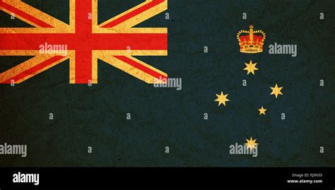 old vintage flag of victoria region of australia Stock Photo - Alamy