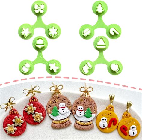 Amazon Mini Christmas Clay Cutters Dacmern 12 Shapes Mini