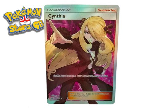 Pokemon Tcg Cynthia Full Art Trainer Hidden Fates Sv82/sv94 Psa 10 - Etsy