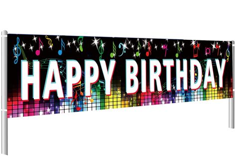 Buy Tik Tok Happy Birthday Backdrop Banner Yard Sign Fashion Music