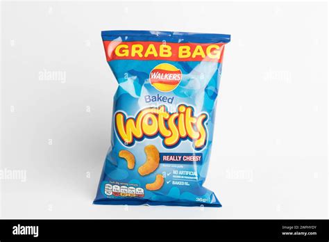 London United Kingdom 29th January 2024 A Packet Of Walkers Baked Wotsits Really Cheesy