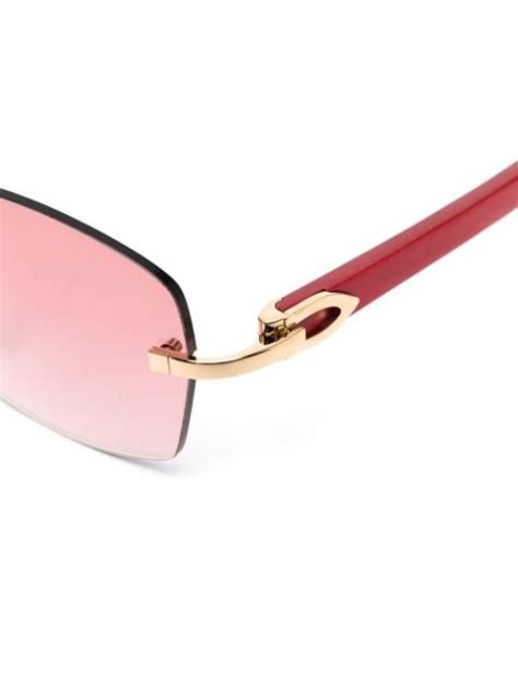 Cartier Eyewear Lentes De Sol Rectangulares Sin Armazón Farfetch