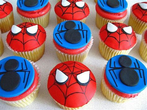 Spidey Cupcakes Spiderman Cake Birthday Cupcakes Spiderman Cupcakes