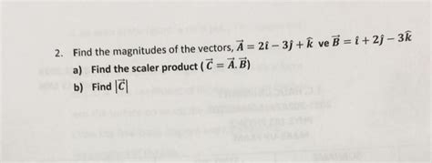 Solved Find The Magnitudes Of The Vectors