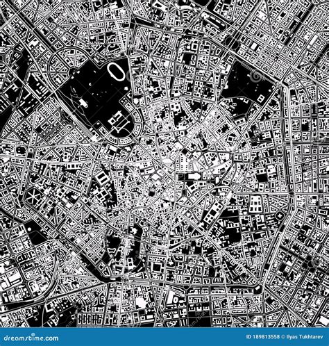 Map of the City of Milan, Italy Stock Vector - Illustration of italy