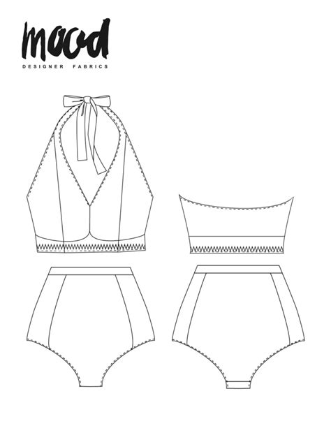 Cordia High Waisted Swimsuit Sewing Pattern Free Download