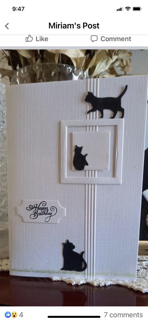 Pin By Gloria George On Cats Cat Cards Handmade Embossed Cards Paper Cards