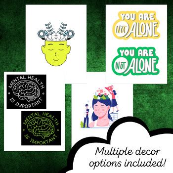 Mental Health Awareness Bulletin Board Kit By Willow House Counseling