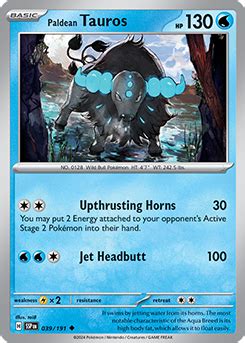 Paldean Tauros Surging Sparks Tcg Card Database