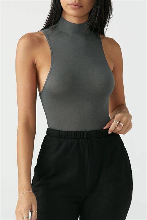 Mock Neck Tank In 2020 Mock Neck Tank Tennis Skirt Outfit Crop Top