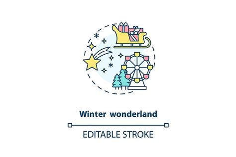 Winter wonderland concept icon