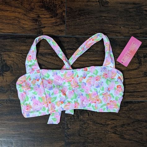 Ninety Nine Swim Pink Floral Bikini Top New With Tag Poshmark