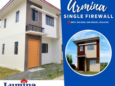 Lumina San Miguel Bulacan 3 BR Armina Single Firewall House And Lot