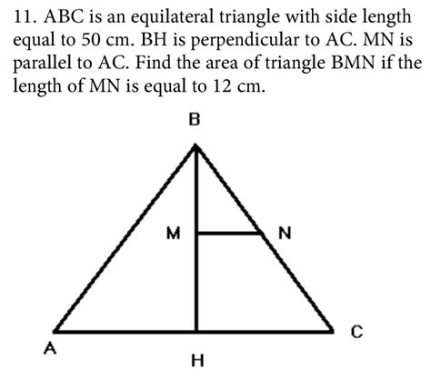 Solved 11 Abc Is An Equilateral Triangle With Side Length Equal To 50