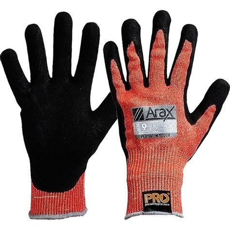 Pro Choice Arax Platinum Pu Nitrile Foam Dip On Red G Liner Gloves