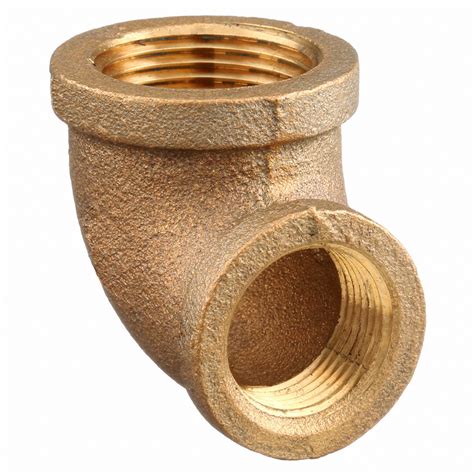 GRAINGER APPROVED Red Brass Reducing Elbow FNPT 1 In X 3 4 In Pipe