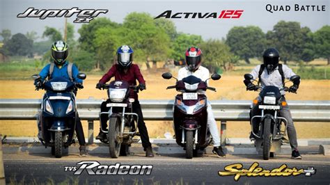 Hero Splendor Plus BS6 Vs TVS Radeon Vs Honda Activa 125 BS6 Vs TVS