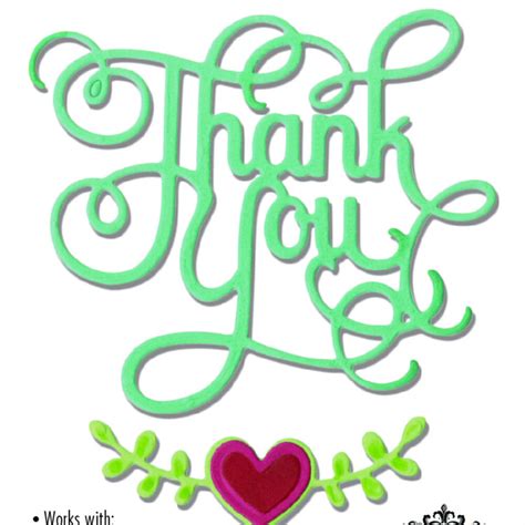 Sizzix Thinlits Jen Long Thank You Die Set Thank You By Jen Long