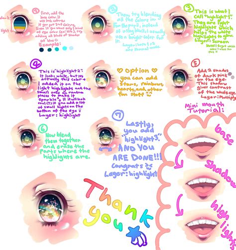 Colorful Sparkly Anime Eye Tutorial By Aihimemiri On Deviantart