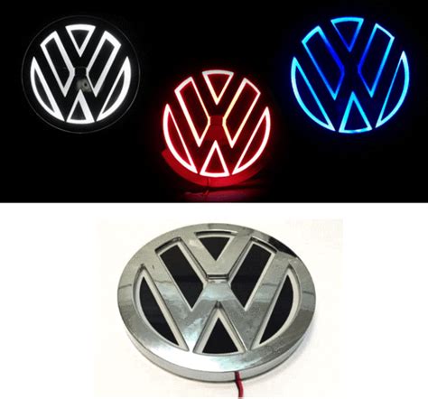 1x Amazing Led Vw Emblem Front And Rear Lights Carledlogo