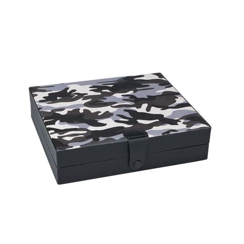 Humidor Camouflage Leder Schwarz Grau F R Ca Cig John