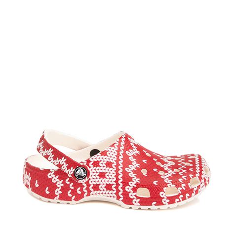 Crocs Classic Holiday Sweater Clog Red White Journeys