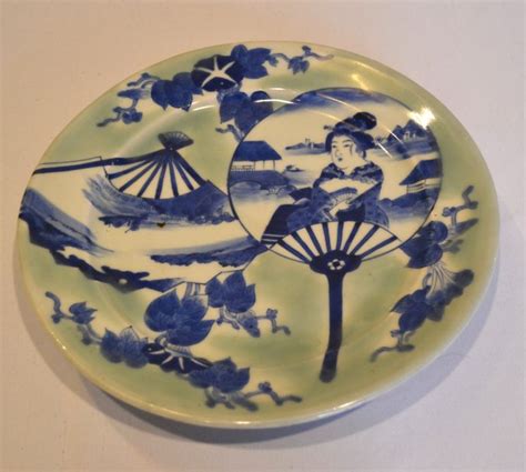 Bargain John S Antiques Celadon Nabeshima Porcelain Plate Imari Blue