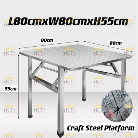 Tktt Stainless Steel Folding Table Portable Banquet Table Function