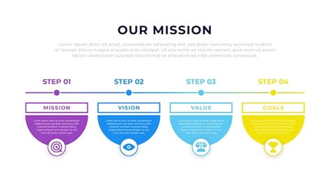 Premium Vector Four Step Template Infographic