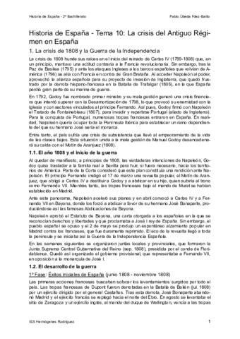 Tema La Crisis Del Antiguo Regimen En Espana Pdf