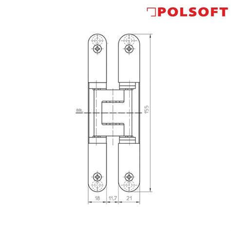 Zawias Polsoft Estetic Cemom Czarny Doortech Kompleksowe