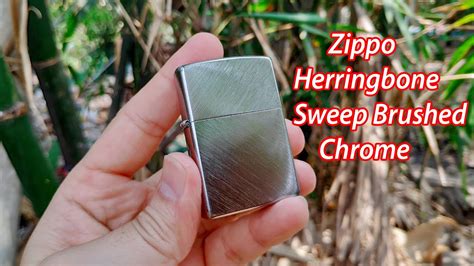 Zippo Herringbone Sweep Brushed Chrome YouTube