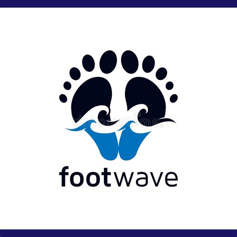 Foot And Wave Logo Vector Element Foot Logo Template Stock Vector