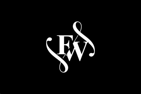 FW Monogram Logo Design V6 By Vectorseller TheHungryJPEG