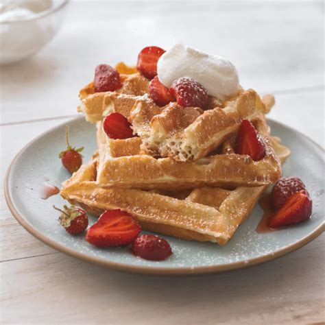 Belgian Waffles With Strawberries And Cream Williams Sonoma Taste