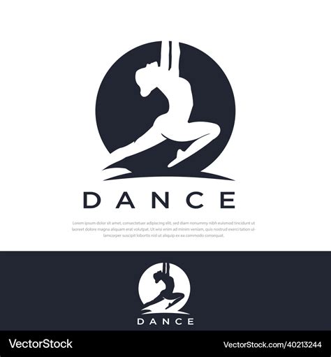 Dance Logo Design Symbol Royalty Free Vector Image