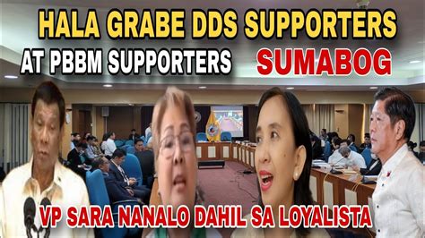 HALA GRABE DDS SUPPORTERS AT PBBM SUPPORTERS SUMABOG VP SARA NA NANALO