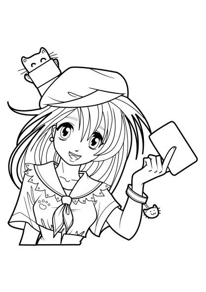 Dessin De Fille Manga Inspirant Images Coloriage Fille Manga Pour