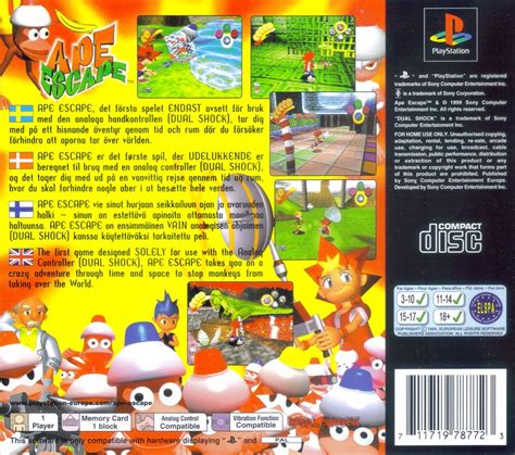 Ape Escape 1999 PlayStation Box Cover Art MobyGames