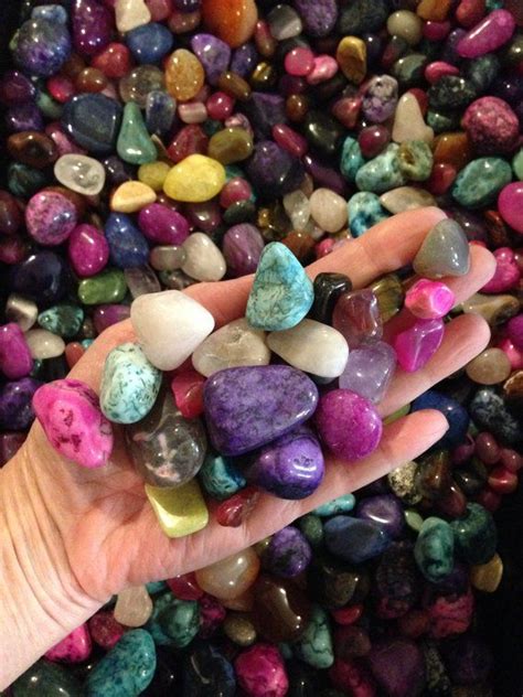 1 Lb Large Mixed Tumbled Stones Vibrant Color Reiki Stonescrystal