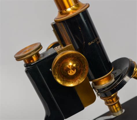 Antique Bausch And Lomb Brass And Iron Microscope At 1stdibs Bausch