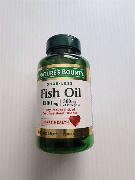 Nature S Bounty Fish Oil 1200 Mg 360 Mg Omega 3 60 Softgels EXP