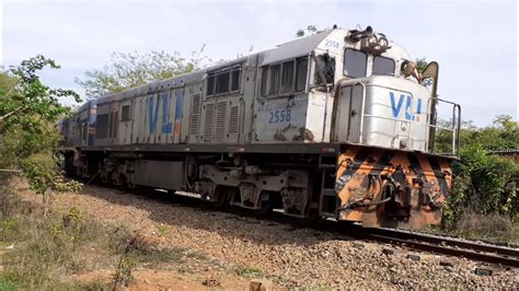 Trem Carga Geral U C Cimento E Magnesita Passando Por Curvelo Mg