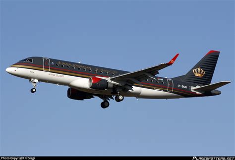 JY EMD Royal Jordanian Embraer ERJ 175LR ERJ 170 200 LR Photo By