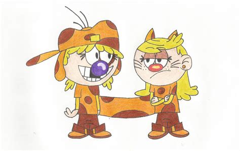 Lola and Lana Loud cosplaying as CatDog by NeonStartapeInvasion on DeviantArt