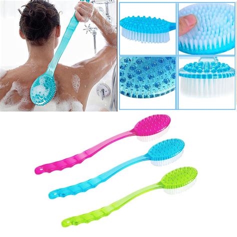 Cheap Long Handled Plastic Body Bath Shower Back Brush Scrubber Skin