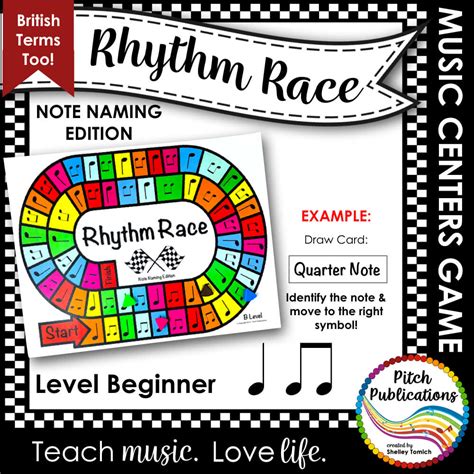 Music Centers: Rhythm Race Note Naming Edition Level Beginner - Rhythm Game