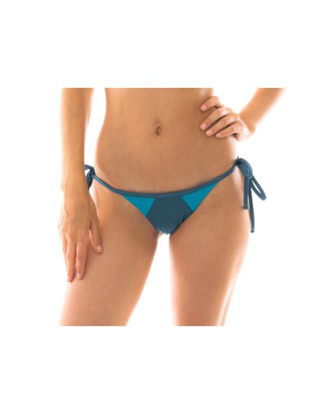 Wiązane Figi Do Bikini W Odcieniach Nebieskiego Bottom Galaxia Recorte